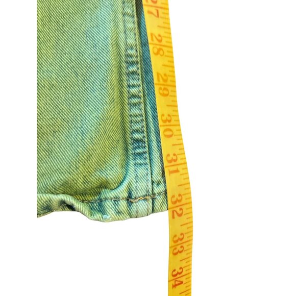 BDG Urban Outfitters High-Rise Baggy Jeans Size 29 Green Denim Wide Leg - Picture 3 of 7